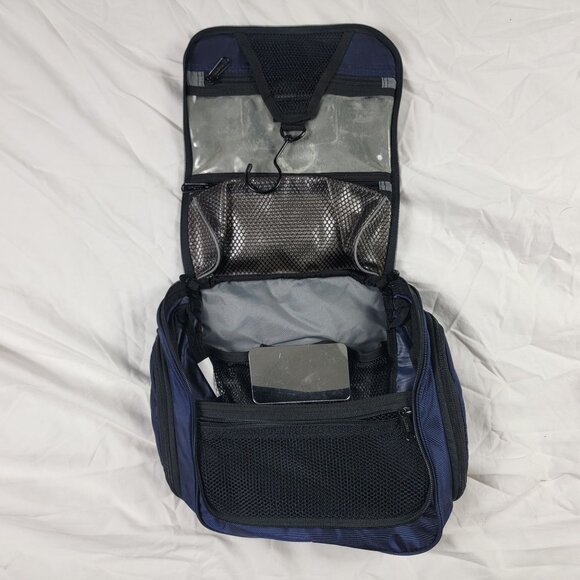 LL Bean Personal Organizer Blue Toiletry Storage Hanging Zippers - Picture 4 of 8